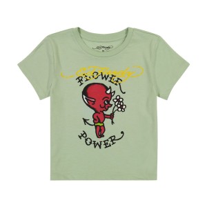 Ed Hardy Baby Devil Baby Tee Baby Tees Damen Olivgrün | UQHZV-1283