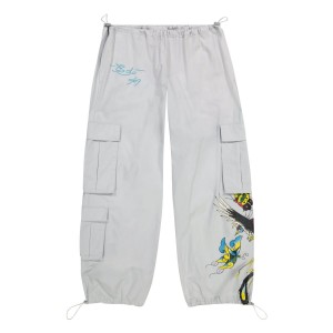 Ed Hardy Butterflies Poplin Cargo Pant Unterteile Damen Hellgrau | PTCSX-8072