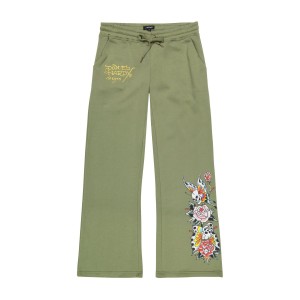 Ed Hardy Butterfly Sweatpants Unterteile Damen Hellolivgrün | MHTIC-5317