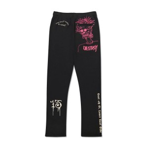 Ed Hardy Destroy Skele Sweatpant Unterteile Herren Schwarz | DRLMT-2769