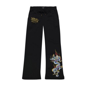 Ed Hardy Dragon Sweatpants Unterteile Damen Schwarz | YJIGX-6357