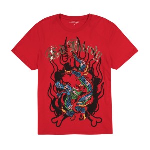 Ed Hardy Dragon Tee T-shirts Herren Schwarz | FURZI-1493