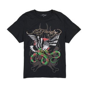 Ed Hardy Eagle Snake Mens Tee T-shirts Herren Schwarz | CNLVH-3480