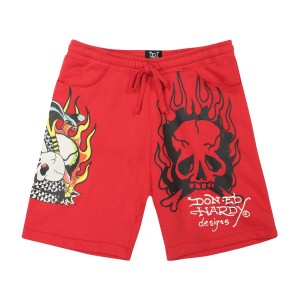 Ed Hardy Flame Cobra Fleece Short Unterteile Herren Rosa | SQGTV-5962