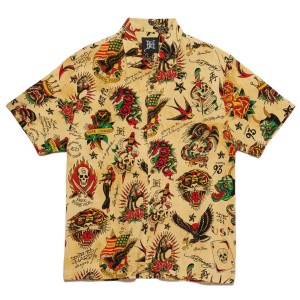 Ed Hardy Flashboard Camp Shirt Hemd Herren Flashboard Print | OQUJM-2108