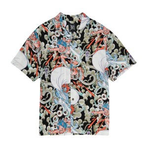 Ed Hardy Japan Bee Camp Shirt Hemd Herren Mehrfarbig | DZRNC-5687