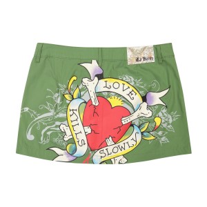 Ed Hardy LKS Heart Skirt Unterteile Damen Olivgrün | JVZSO-7491