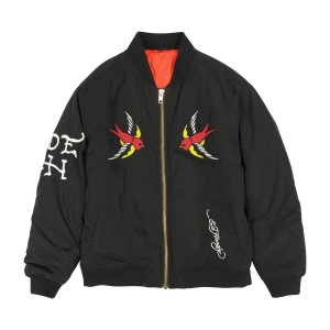 Ed Hardy LKS Skull Bomber Jacket Oberbekleidung Damen Schwarz | BAXYE-7548