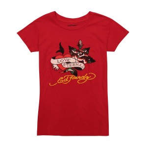 Ed Hardy Love Eternal Fitted Tee Oberteile Damen Rosa | BRFMY-3429