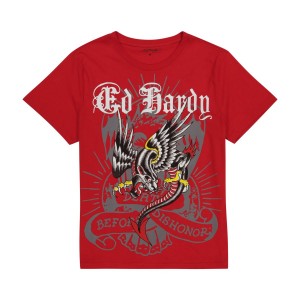 Ed Hardy Panther Dragon Tee T-shirts Herren Rosa | ZXJLY-0893