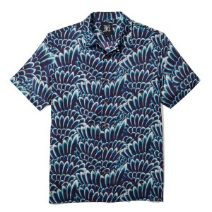 Ed Hardy Printed Camp Ss Shirt Hemd Herren Overlapping Wings | GIYUW-2603