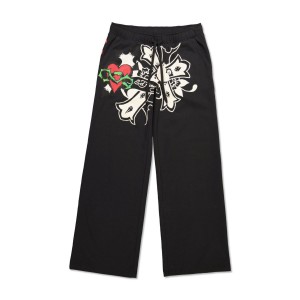 Ed Hardy Sacred Heart Fleece Sweatpant Unterteile Damen Schwarz | MAXYR-4718