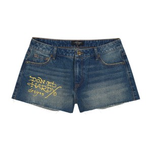 Ed Hardy Screaming Tiger Denim Shorts Unterteile Damen Med Vintage | IHYPZ-1542