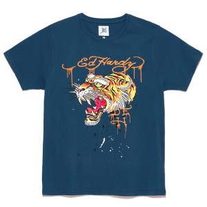 Ed Hardy Screaming Tiger Tee T-shirts Herren Navy | SHJTB-6253
