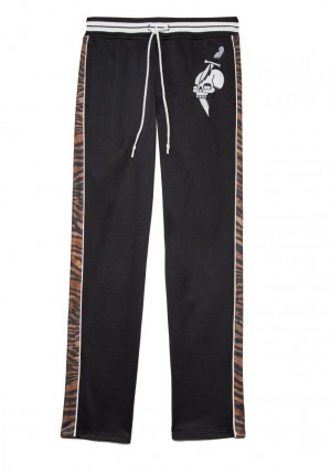 Ed Hardy Slim Fit Embellished Track Pant Unterteile Herren Schwarz | HKZRS-7908