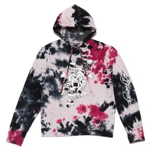 Ed Hardy Storm Tie Dye Skull Hoodie Hoodie Herren Storm | HYFNU-4123