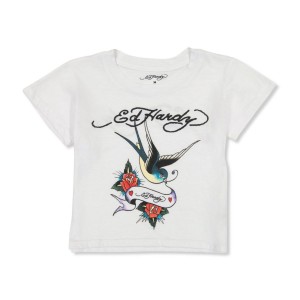 Ed Hardy Swallow Bird Baby Tee Baby Tees Damen Weiß | SAJCK-0412