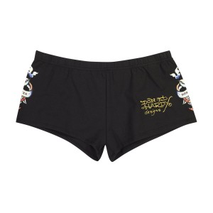 Ed Hardy Swallow Booty Biker Shorts Unterteile Damen Schwarz | DARXQ-4501