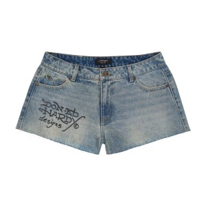 Ed Hardy Swallow Denim Shorts Unterteile Damen Hell | RDLEK-7024