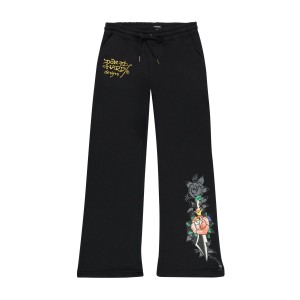 Ed Hardy Swallow Sweatpants Unterteile Damen Schwarz | WKIDN-1423