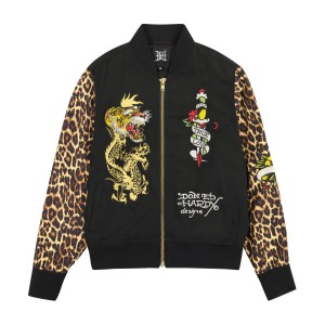 Ed Hardy Tiger Dagger Souvenir Jacket Oberbekleidung Damen Leopard | OUCTE-8320