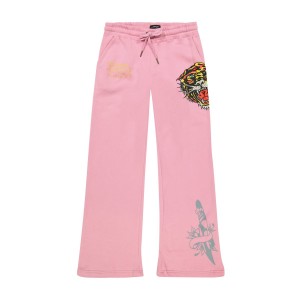 Ed Hardy Tiger Dagger Sweatpants Unterteile Damen Bubblegum | OQBJR-1043