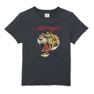 Ed Hardy Tiger T-Shirt T-shirts Herren Schwarz | AIRLW-9367